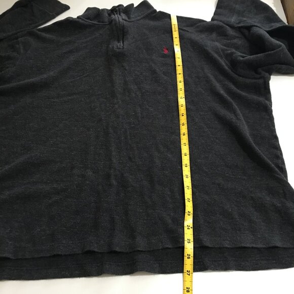 Polo Ralph Lauren Estate Rib Mens 2XL Gray Sweatshirt Pullover 1/4 Zip - Picture 7 of 7